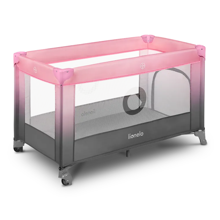 Lionelo, Stefi, łóżeczko turystyczne, Pink Ombre