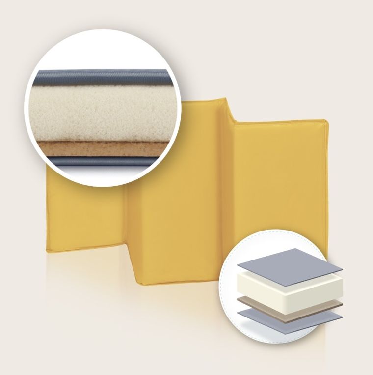 Lionelo, Sven Plus, łóżeczko turystyczne, Yellow Scandi