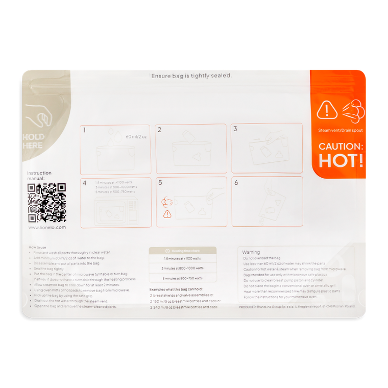 Lionelo, Thermobag, woreczki do sterylizacji w mikrofali, 8 szt.