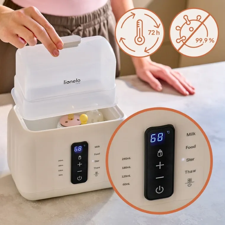 Lionelo, Thermup Double, podgrzewacz do butelek, sterylizator, white