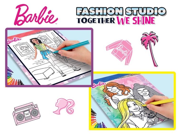 Lisciani, Barbie, Fashion Studio, szkicownik z naklejkami