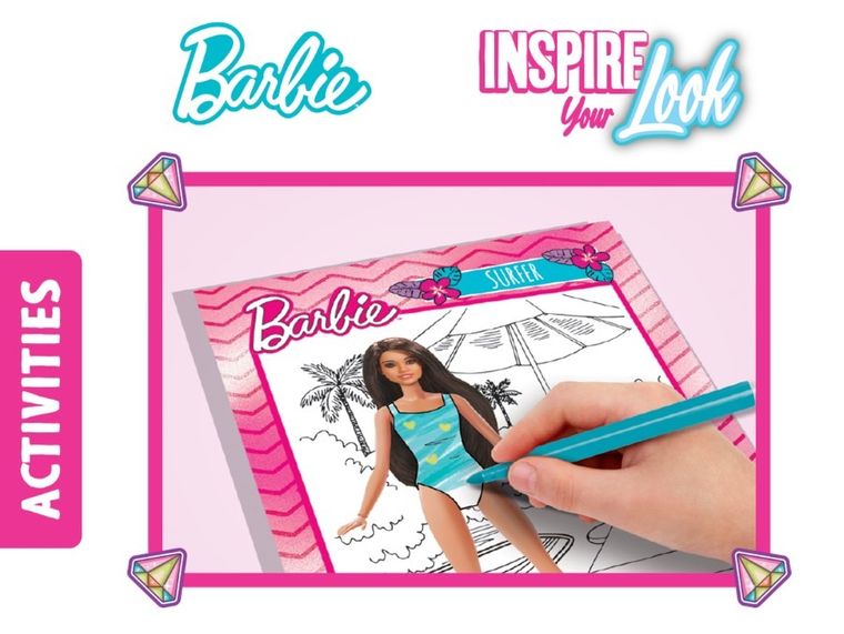 Lisciani, Barbie, Inspire Your Look, szkicownik z naklejkami