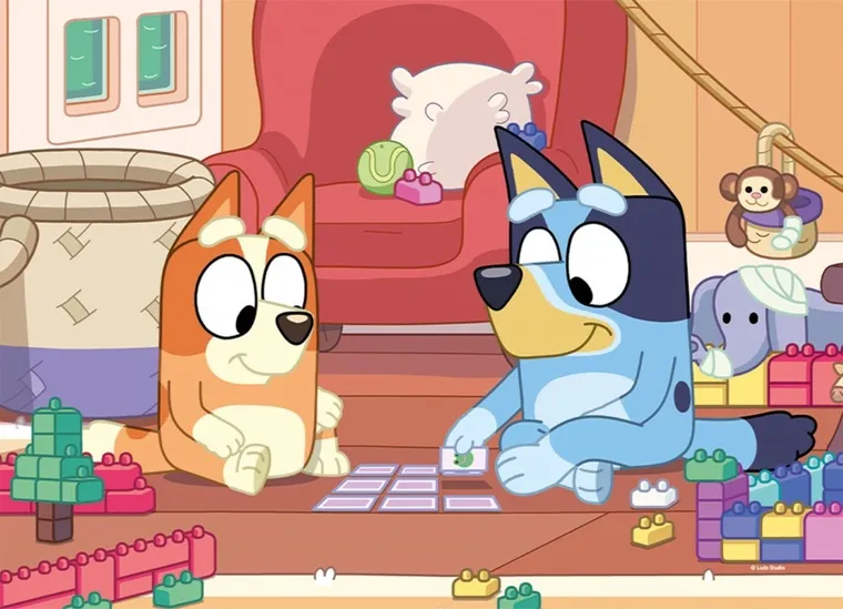 Lisciani, Bluey, puzzle dwustronne, 4-48 elementów