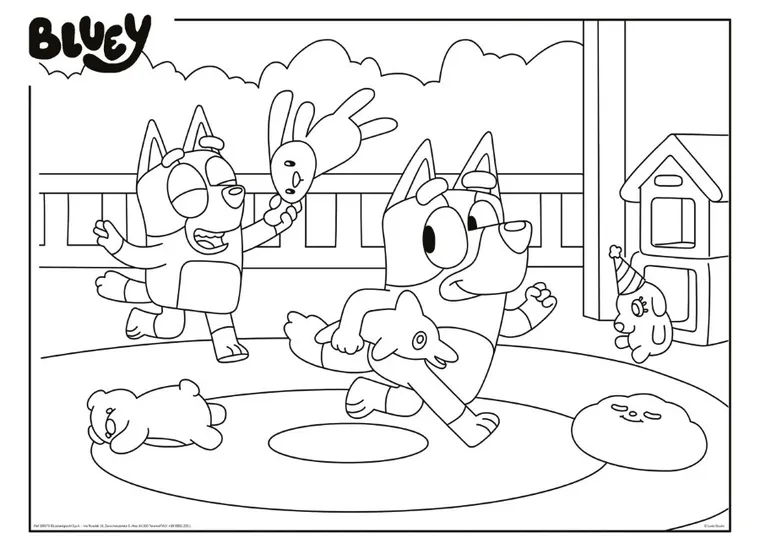 Lisciani, Bluey, puzzle dwustronne, 60 elementów