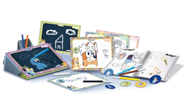 Lisciani, Bluey, Szkoła rysowania, zestaw kreatywny z plecakiem