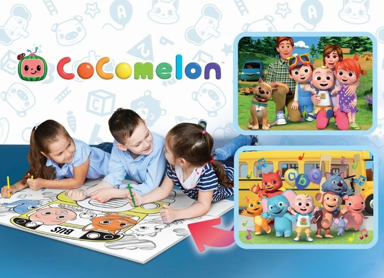 Lisciani, CoComelon, Chodźmy na spacer, dwustronne puzzle podłogowe, 2-12 elementów