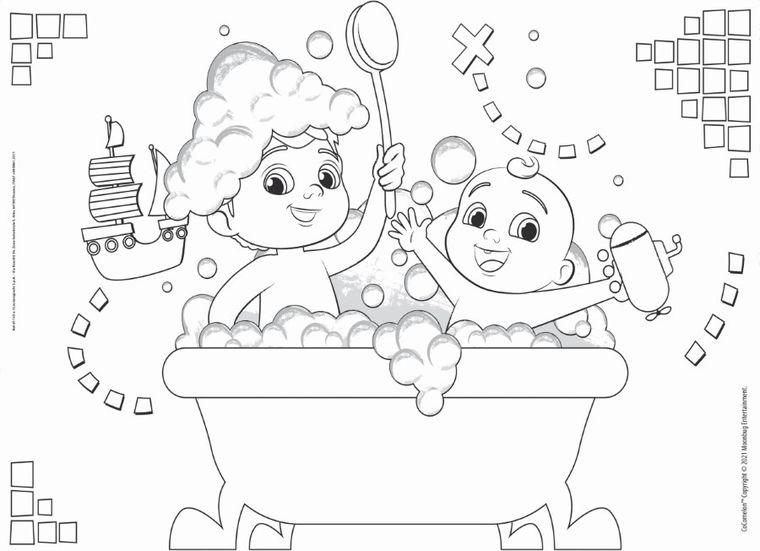 Lisciani, CoComelon, Czas coś zbudować, dwustronne puzzle podlogowe, 2-12 elementów