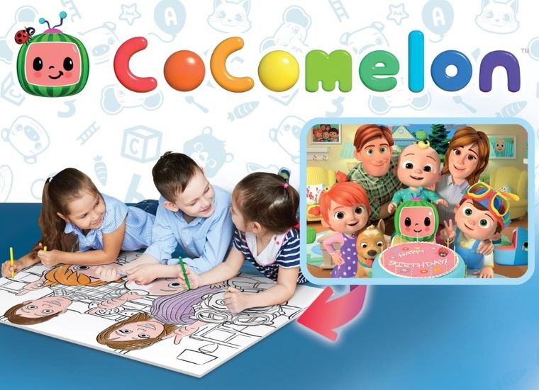Lisciani, CoComelon, Najlepsi Przyjaciele, dwustronne puzzle podłogowe, 35 elementów