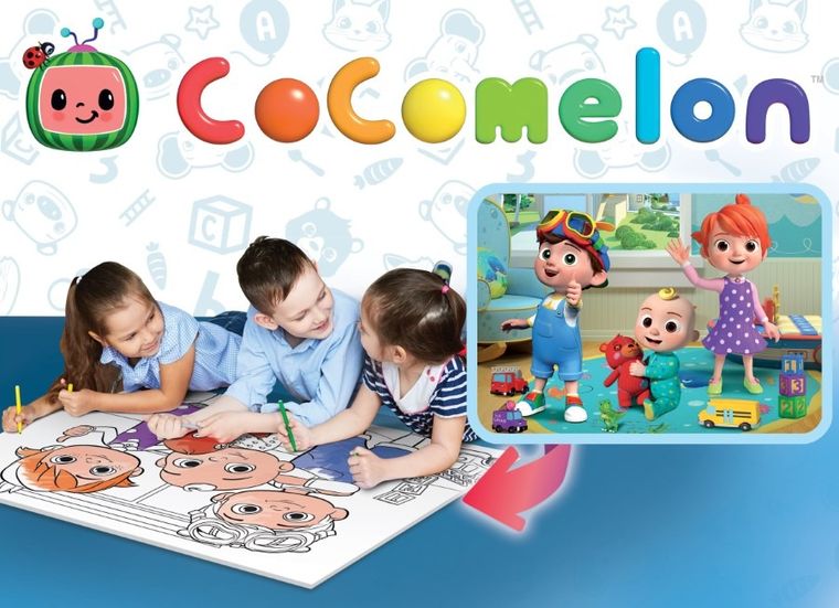 Lisciani, CoComelon, Urocze przytulaski, dwustronne puzzle podłogowe, 60 elementów