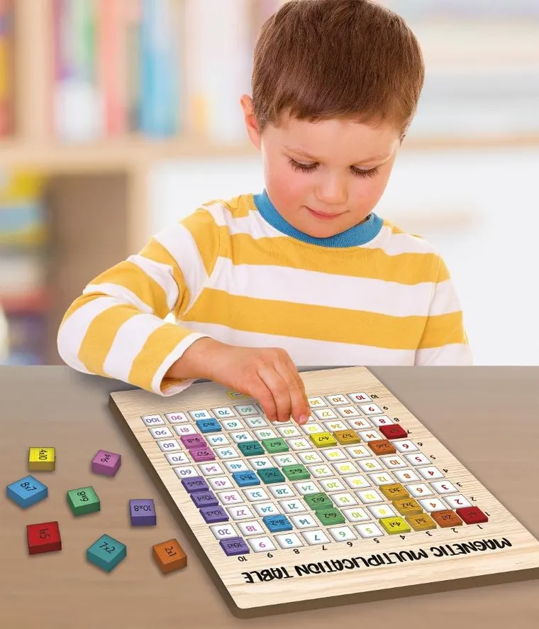 Lisciani, I'm a Genius, magnetyczna tabliczka mnożenia, drewniana