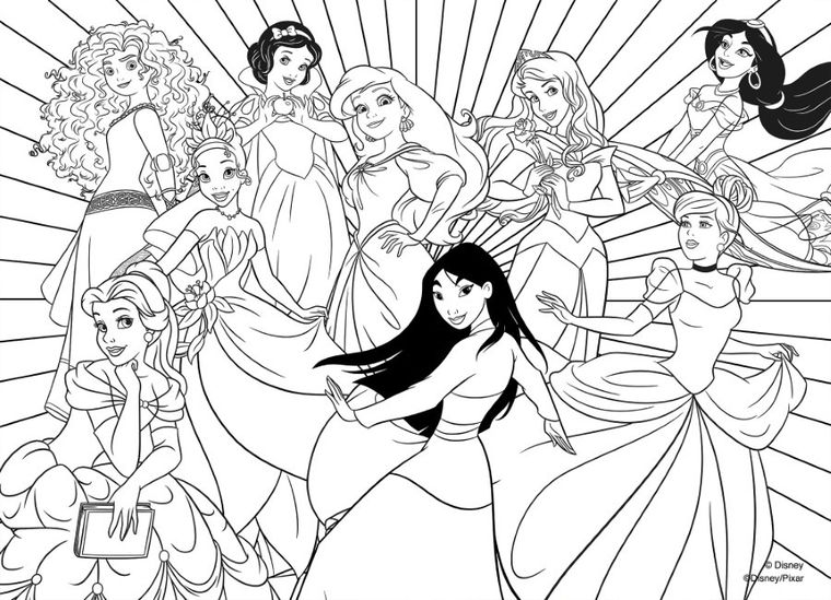 Lisciani, Księżniczki Disneya, puzzle podłogowe, 2-24 elementy