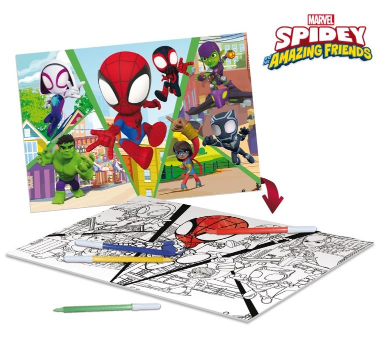 Lisciani, Marvel, Spider-Man, Spidey, puzzle dwustronne, 24 elementy