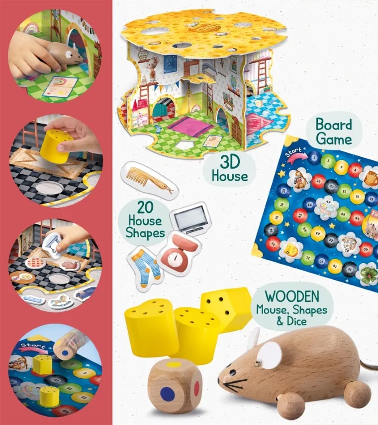 Lisciani, Montessori, Dom myszki, zestaw gier edukacyjnych