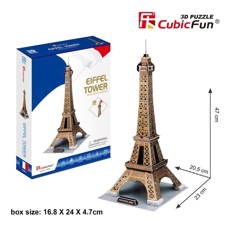 Lisciani, Wieża Eiffla, puzzle 3D, 35 elementów