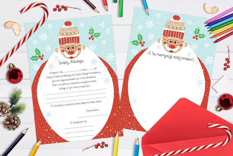 List do Mikołaja. Mikołaj z brodą