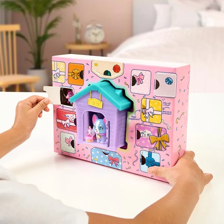 Little Live Pets, Mama Surprise Families, Domek Mamy Zestaw Party, Mama Buldog Francuski i małe pieski, zabawka interaktywna