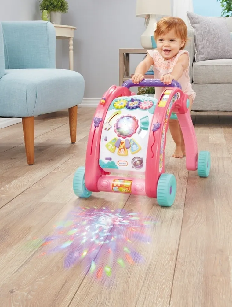 Little Tikes, chodzik i stół aktywności, 3w1, różowy