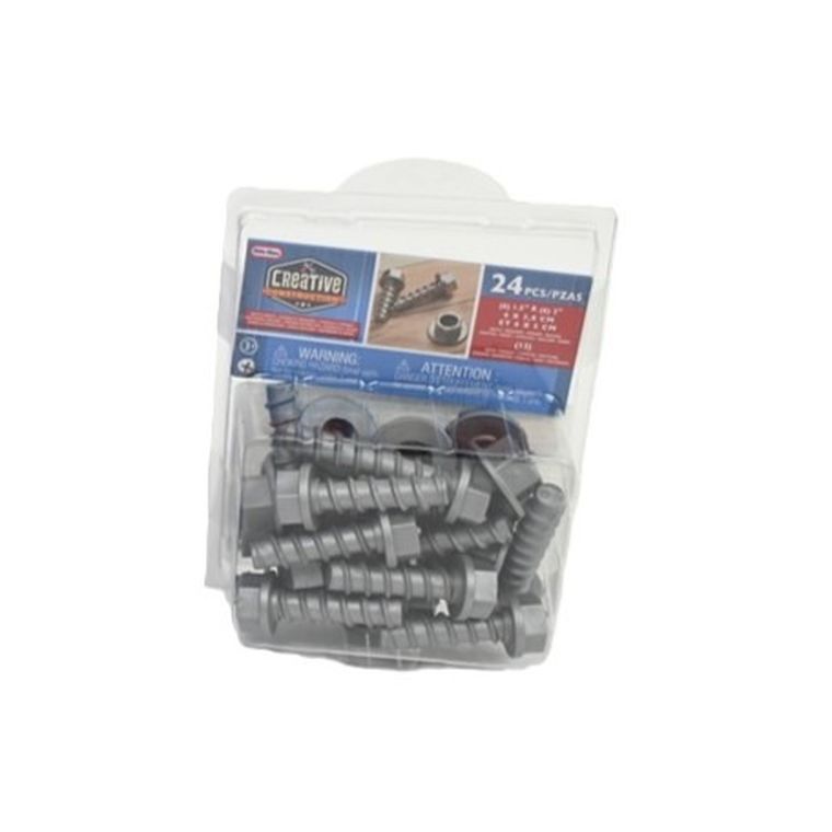 Little Tikes, Creative Construction, Nuts and Bolts, zestaw śrubek i nakrętek, 24 elementy