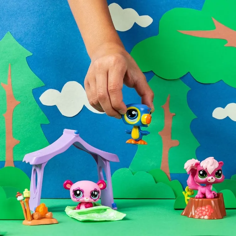 Littlest Pet Shop, Camping, zestaw 3 figurek