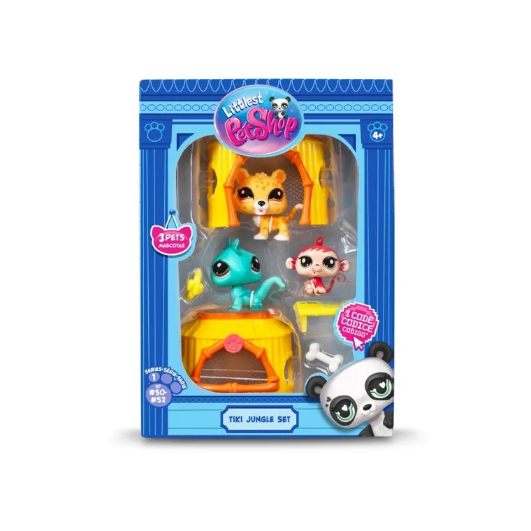 Littlest Pet Shop, dżungla, zestaw 3 figurek