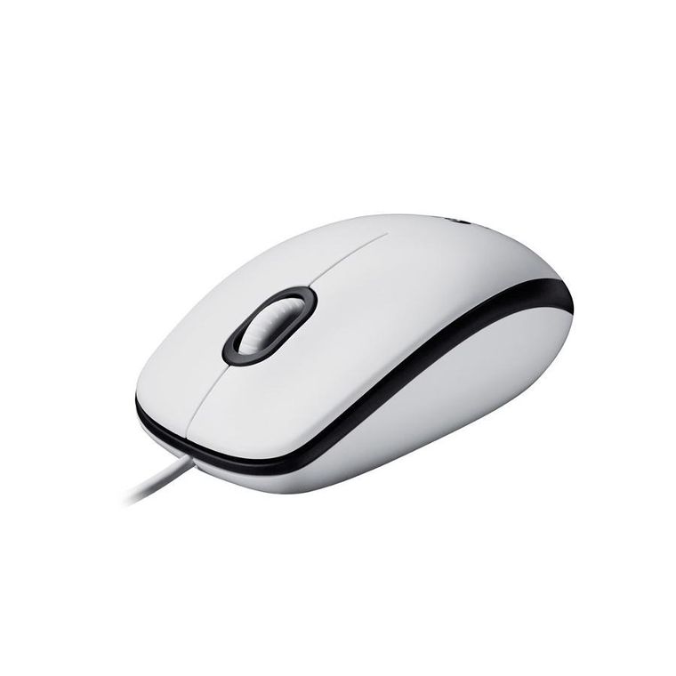 Logitech, M100, mysz, white