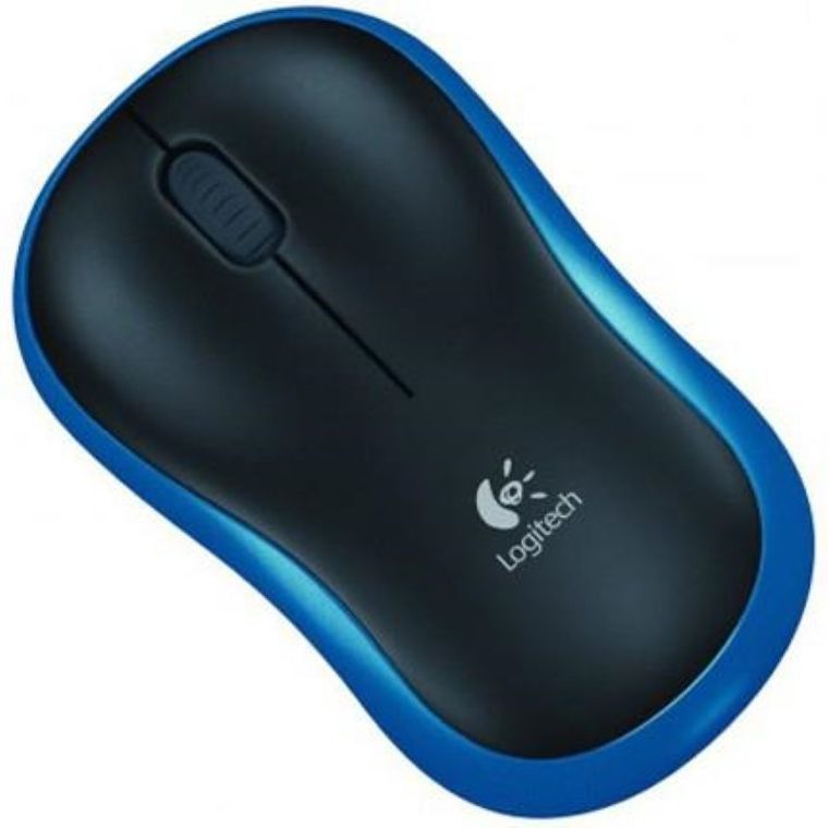 Logitech, mysz bezprzewodowa, optyczna, M185 910-002236, 1000 DPI, niebieska