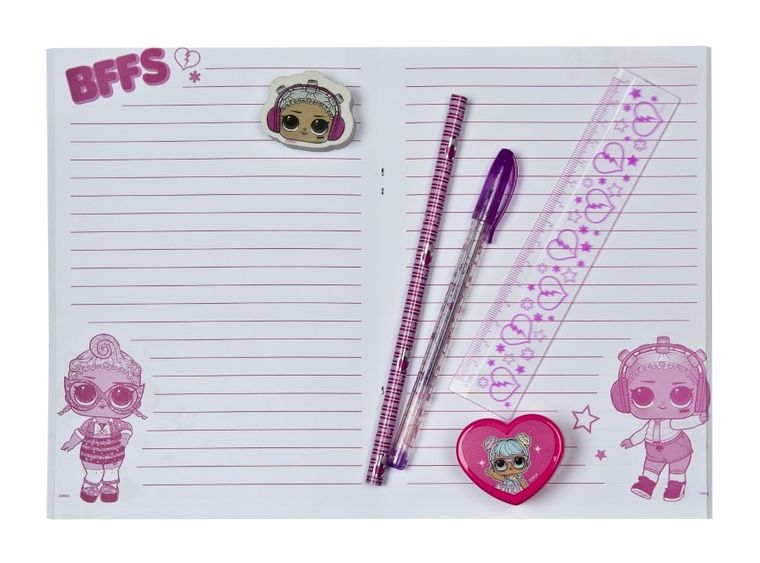 L.O.L. Surprise, zestaw szkolny w saszetce, 7 elementów