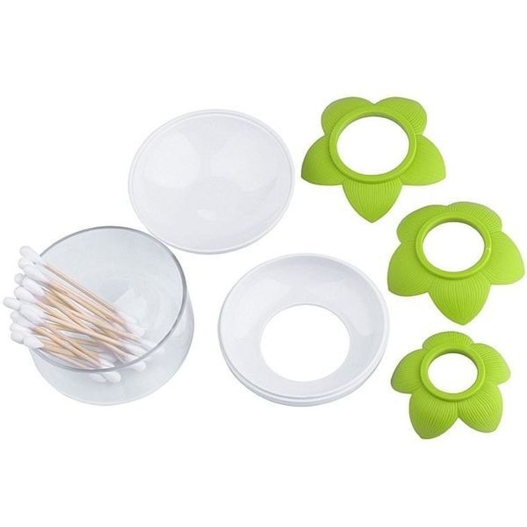 Lotos, pojemnik na wykałaczki i pałeczki, zielony