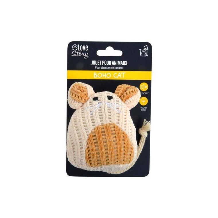 Love Story, zabawka dla kota myszka, Boho Cat, 11-7-5 cm