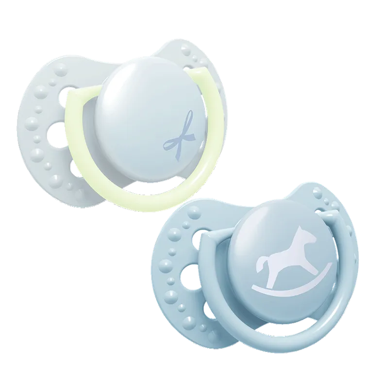 Lovi, Baby Shower Boy, smoczek silikonowy, dynamiczny, 0-2m, 2 szt.