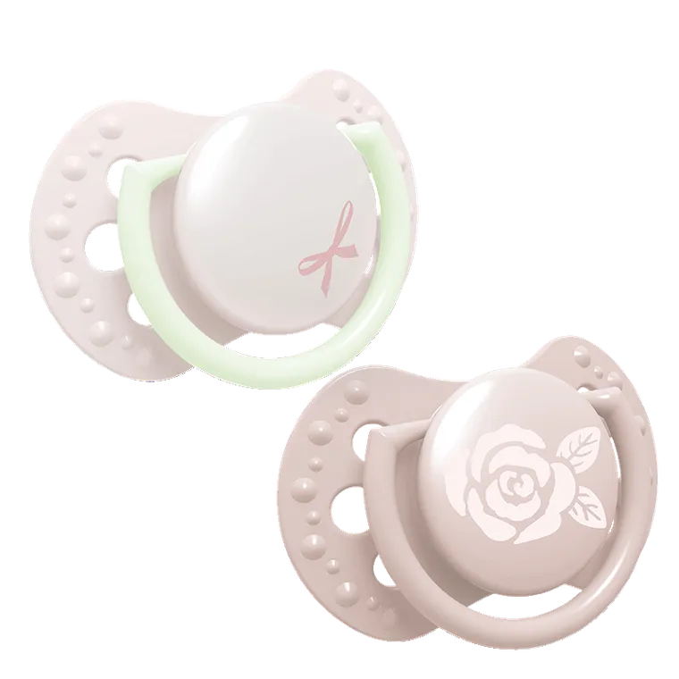 Lovi, Baby Shower Girl, smoczek silikonowy, dynamiczny, 0-2m, 2 szt.