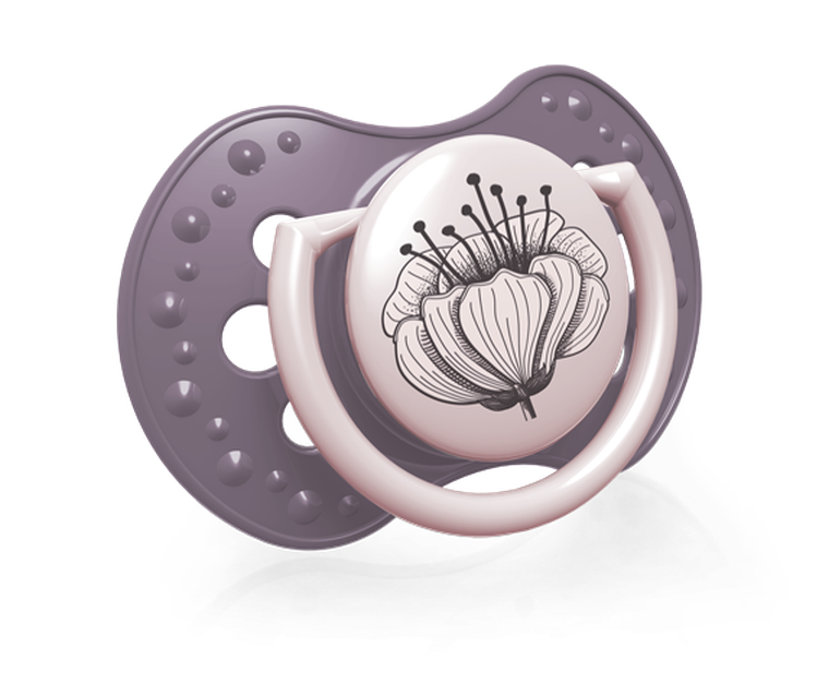 Lovi, Botanic Girl, smoczek silikonowy, dynamiczny, 3-6m, 2 szt.