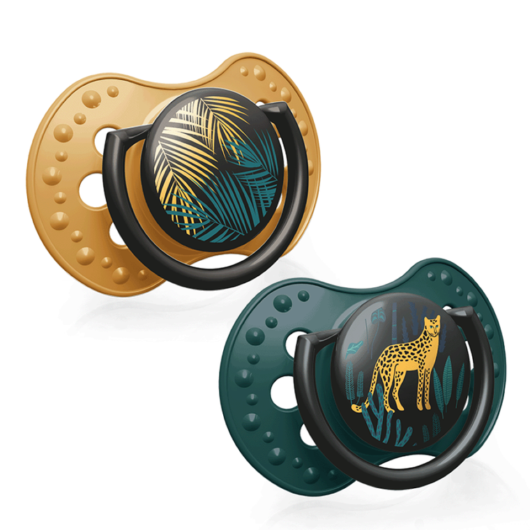 Lovi, Jungle Vibes Girl, smoczek silikonowy, dynamiczny, 0-3m, 2 szt.