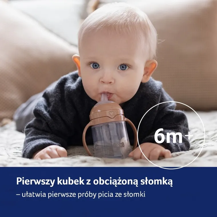 Lovi, kubek z obciążoną słomką, green, 150 ml