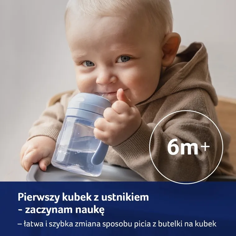 Lovi, pierwszy kubek z ustnikiem, Blue, 150 ml