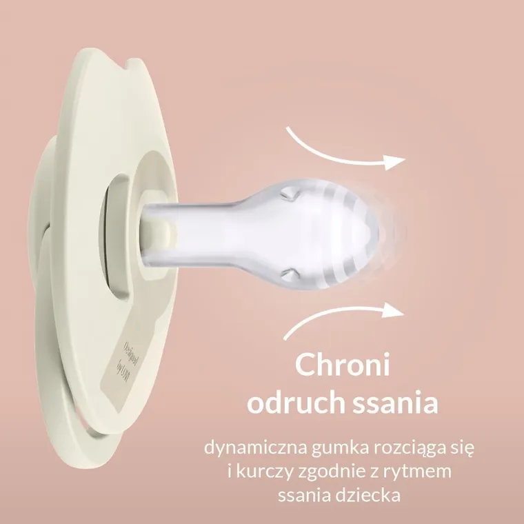 Lovi, Prime, smoczek silikonowy, dynamiczny, 0-6m, Coconut, 1 szt.