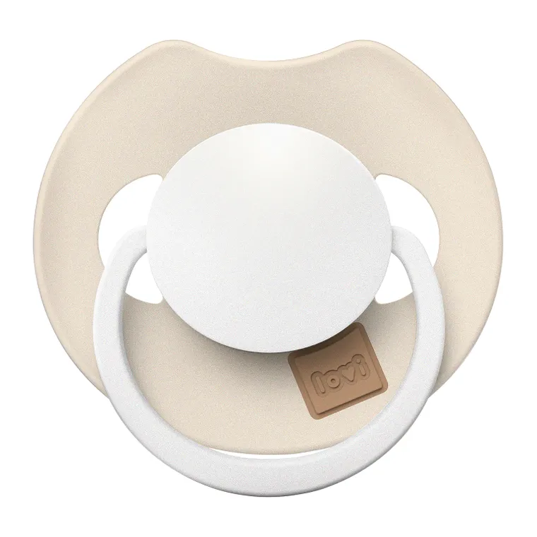 Lovi, Prime, smoczek silikonowy, dynamiczny, Ivory+Blush Glow, 6-18m, 2 szt.