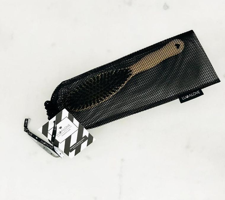 LullaLove, płaska szczotka do włosów z włosiem dzika