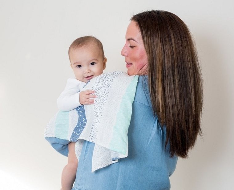 Lulujo, Grey Spotted Stripe, kocyk bambusowy