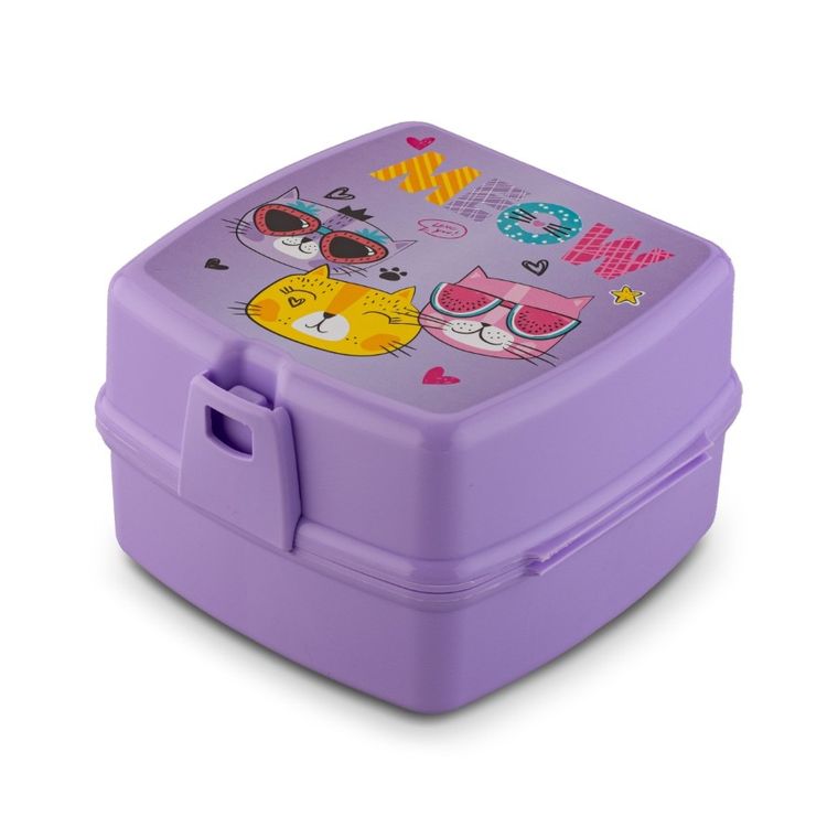 Lunchbox z łyżką i widelcem, 14-15-9 cm