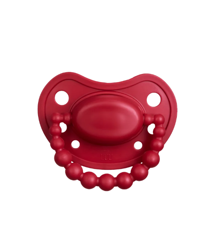 Luu Kids, smoczek pozycjonujący, Holy Green & Santa Red, 3-6m, 2 szt.