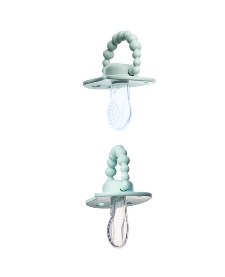 Luu Kids, zestaw: smoczek, Frozen Sage + smoczek, Vivid Mint, 3-6 m, 2 szt.