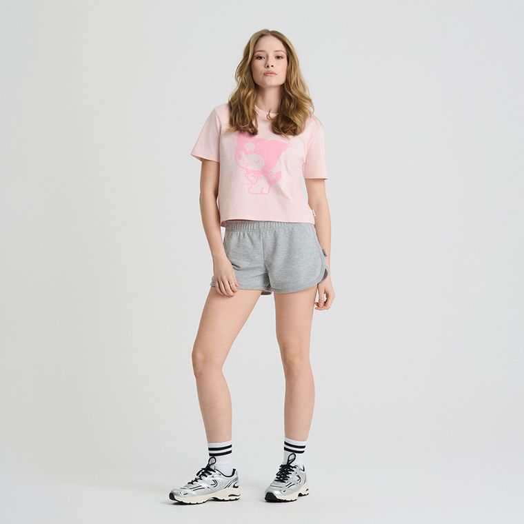 Luźna koszulka o krótszym kroju Kuromi NOWEAR