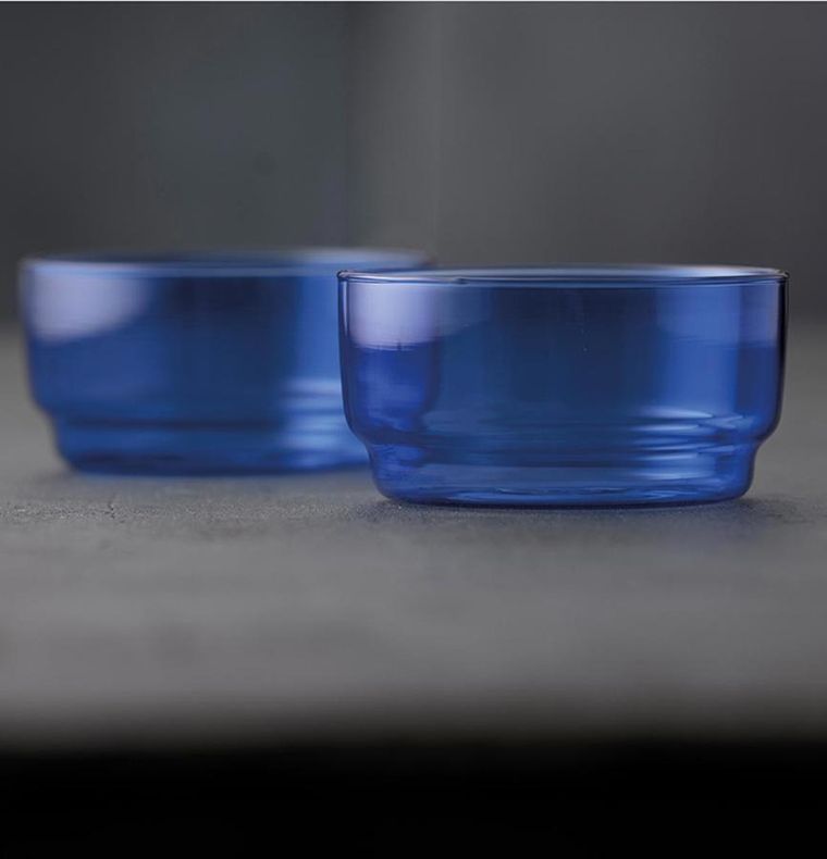 Lyngby Glas, 12 cm 2 szt. niebieskie 32368