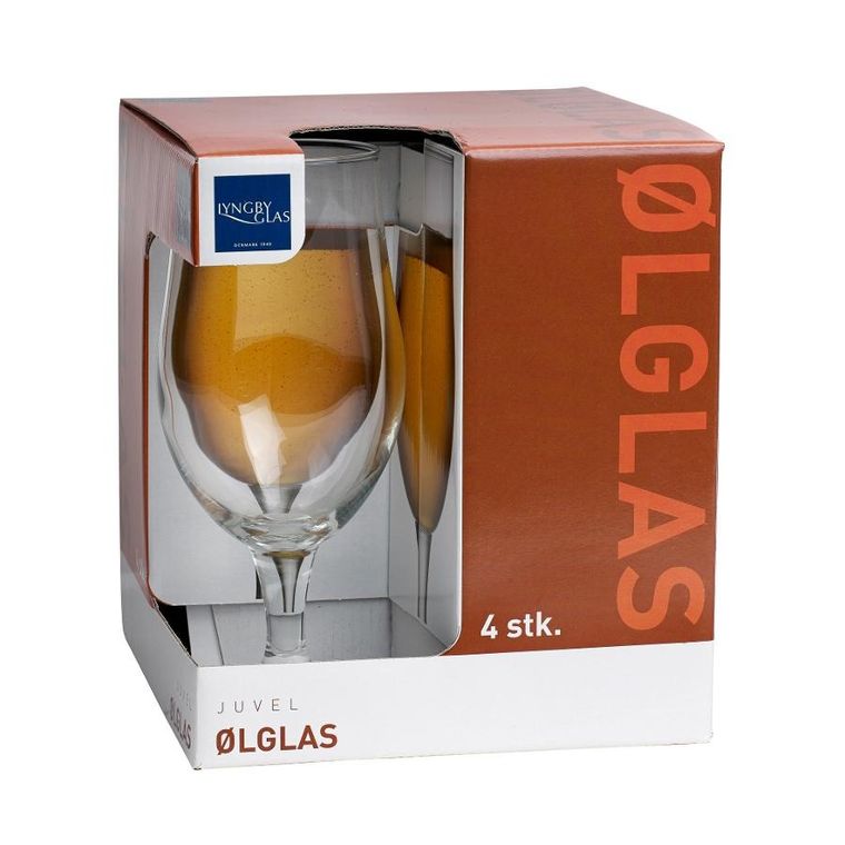 Lyngby Glas, szklanki do piwa, Juvel, 490 ml, 4 szt.
