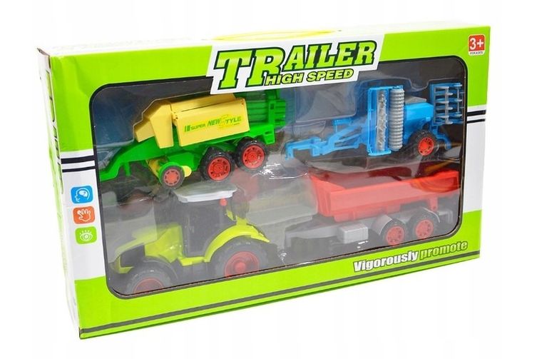 Macyszyn Toys, traktor z przyczepami, maszyny rolnicze