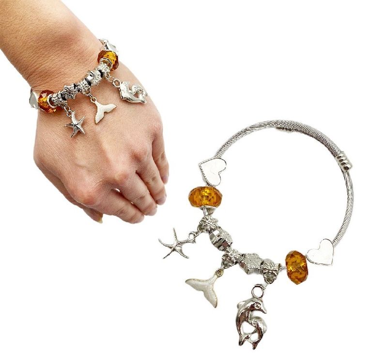 Madej, bransoletka z charmsami, 1 szt.