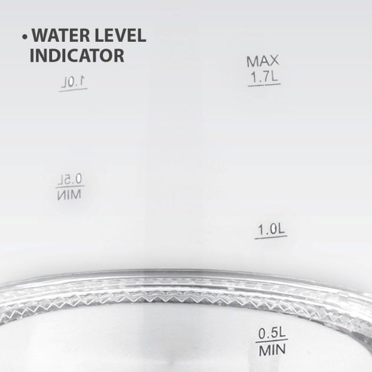 Maestro, czajnik elektryczny, szklany, biały, 1,7l, 2200W, MR-063