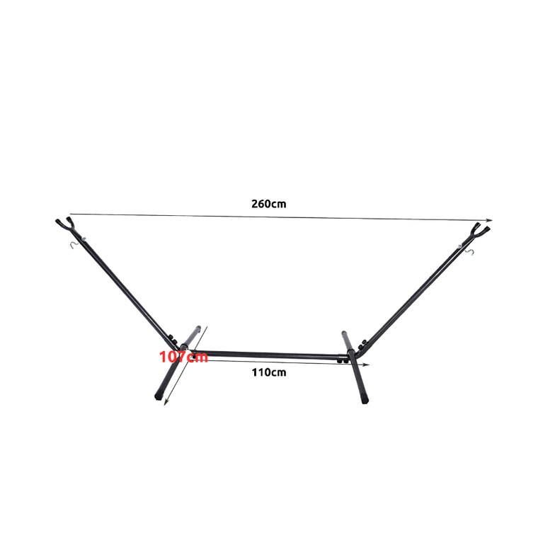 Magboss, hamak ze stelażem stalowym, dwuosobowy, w paski