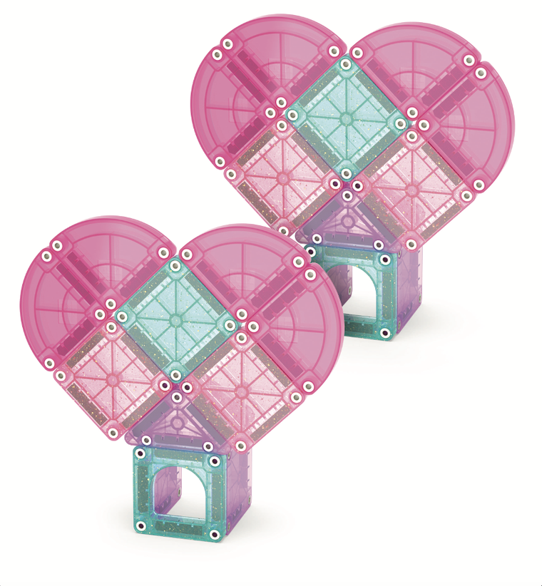 Magna-tiles, Travel microMAGS Heart to Heart, klocki magnetyczne, 26 elementów